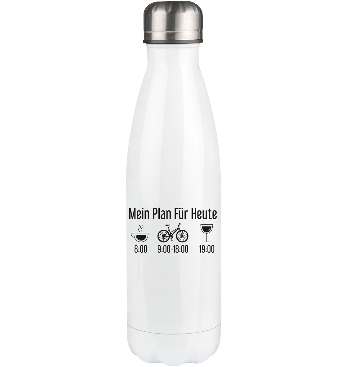 Mein Plan Für Heute - Edelstahl Thermosflasche fahrrad 500ml