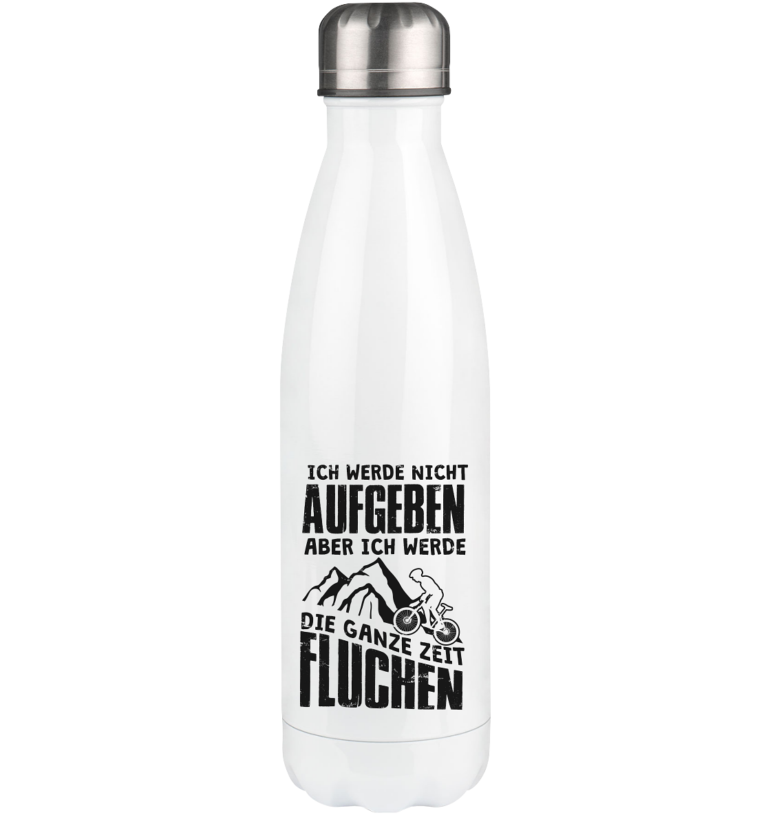 Nicht aufgeben aber fluchen - Mountainbike - Edelstahl Thermosflasche mountainbike 500ml