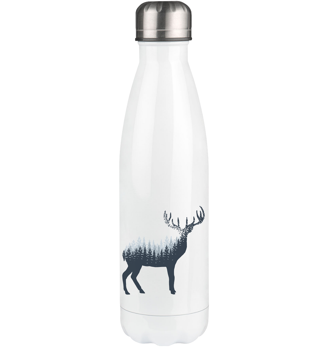 Hirsch Abstrakt - Edelstahl Thermosflasche camping wandern 500ml