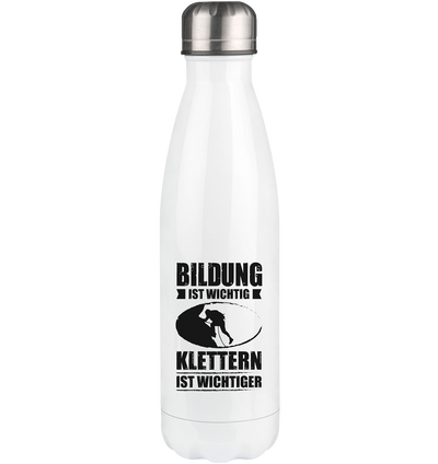 Bildung Ist Wichtig Klettern Ist Wichtiger - Edelstahl Thermosflasche klettern 500ml