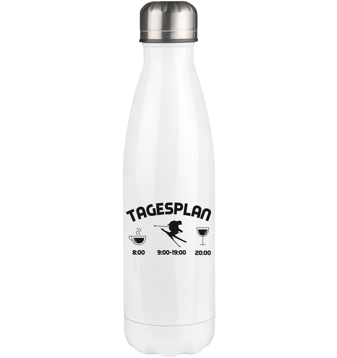 Tagesplan - Edelstahl Thermosflasche klettern ski 500ml