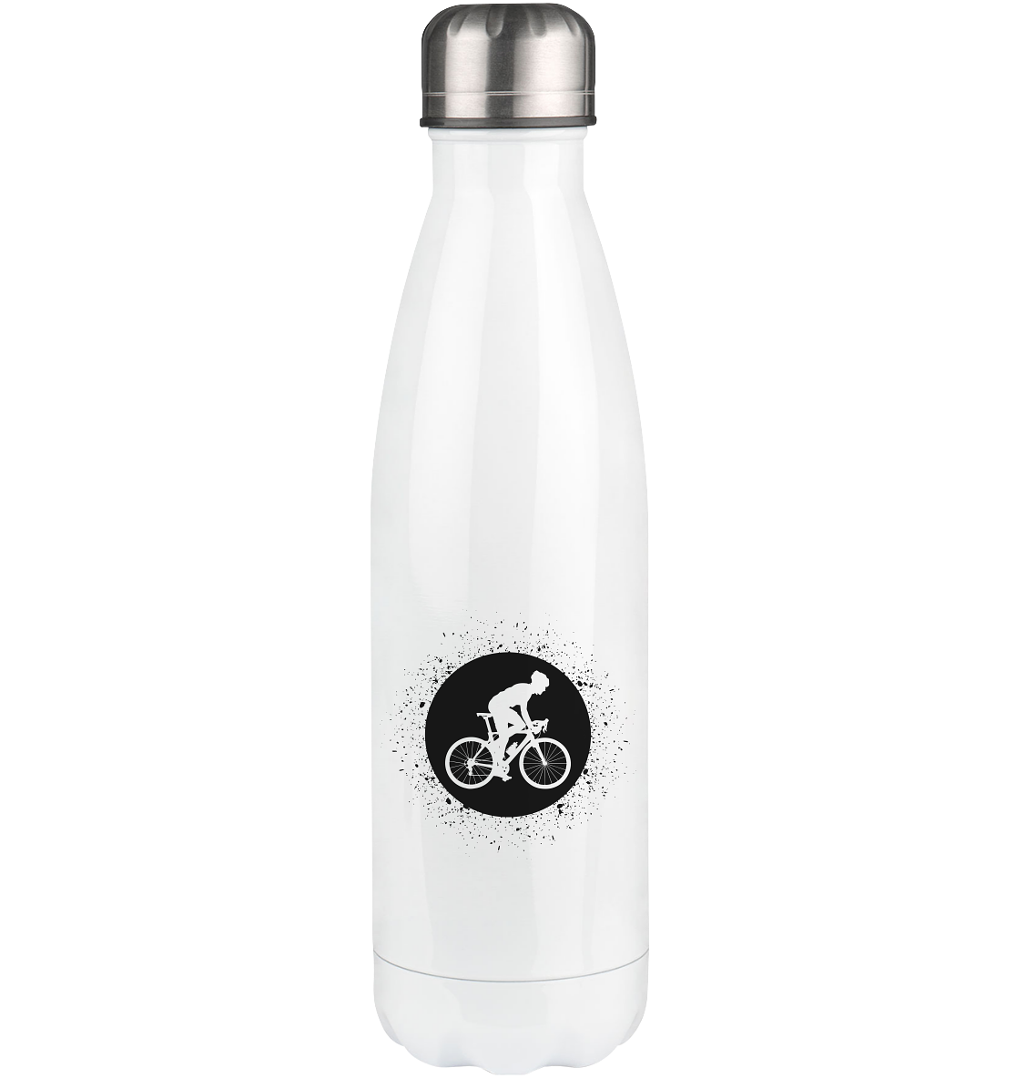 Circle with Splash and Cycling - Edelstahl Thermosflasche fahrrad 500ml