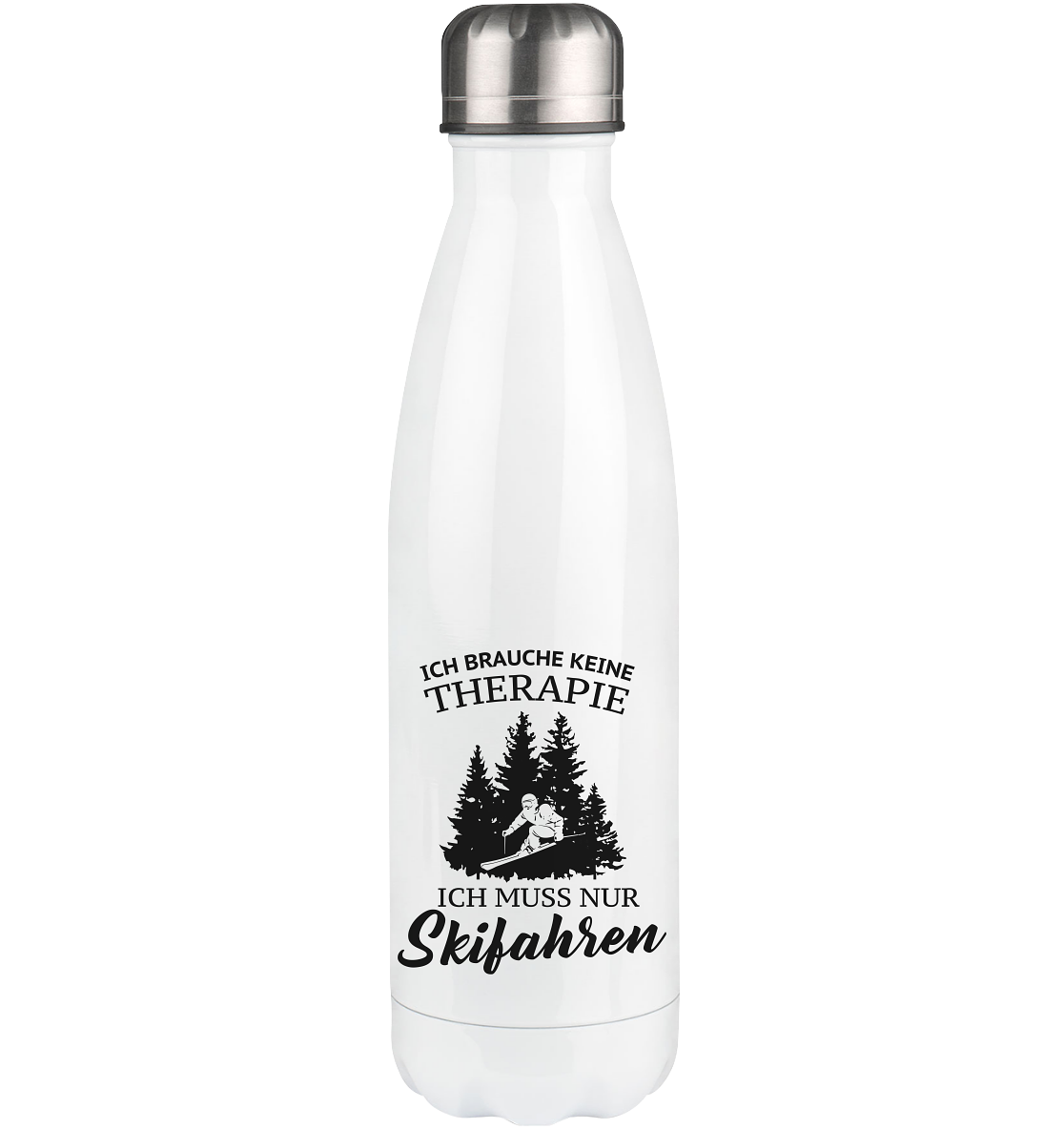 Ich brauche keine Therapie - Edelstahl Thermosflasche klettern ski 500ml