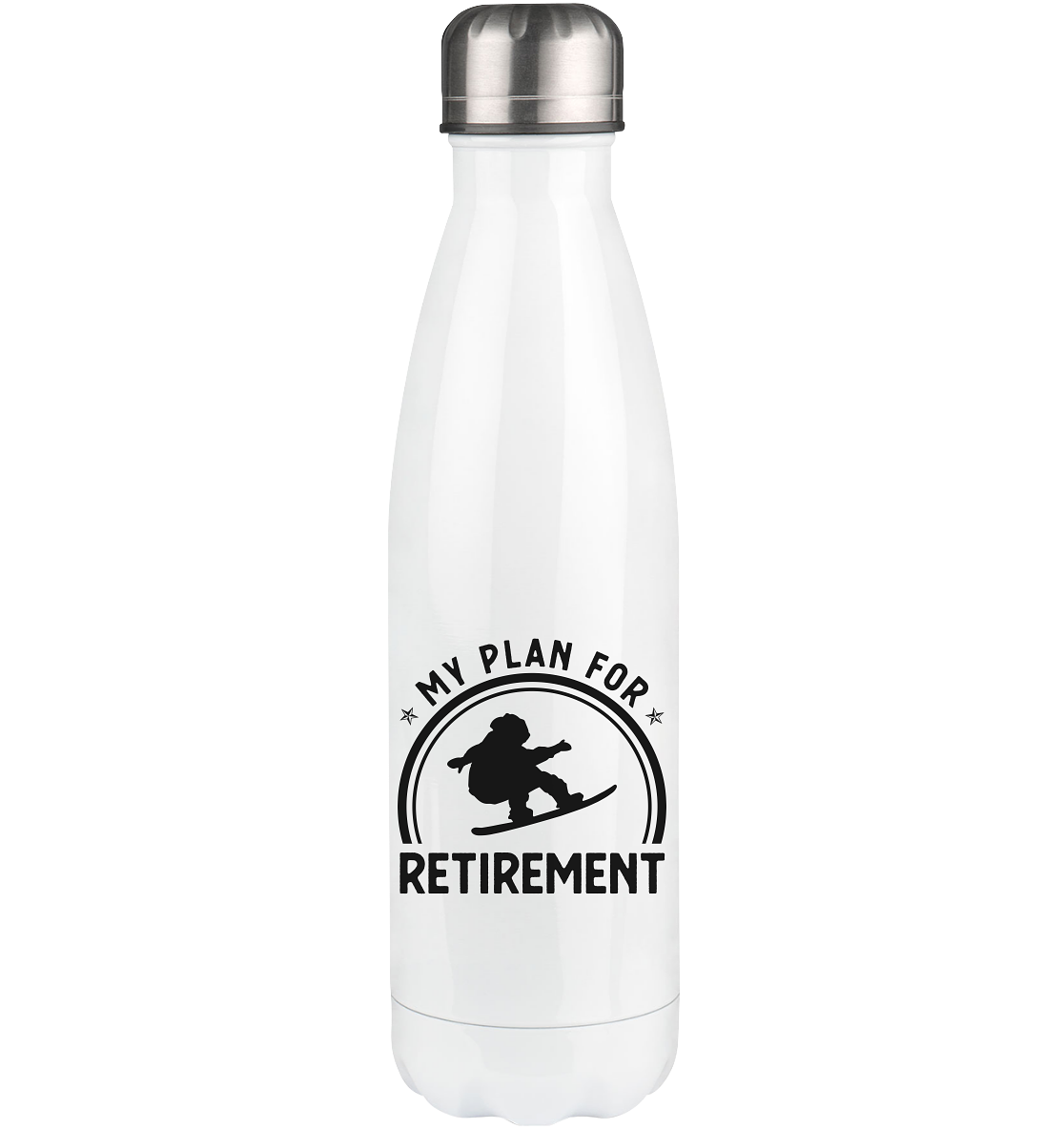 My Plan For Retirement - Edelstahl Thermosflasche snowboarden 500ml