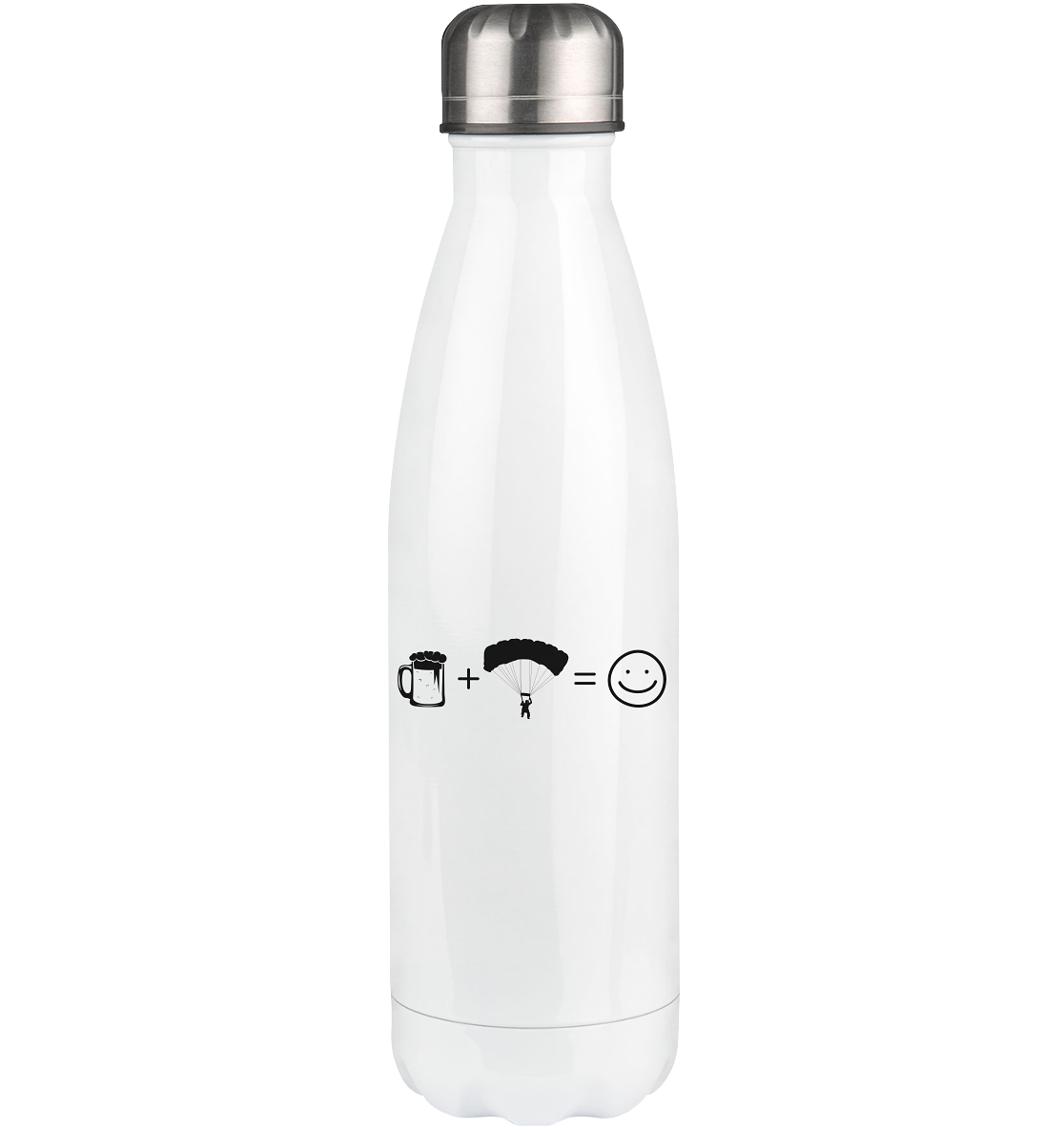 Beer Emoji and Hiking 1 - Edelstahl Thermosflasche berge 500ml