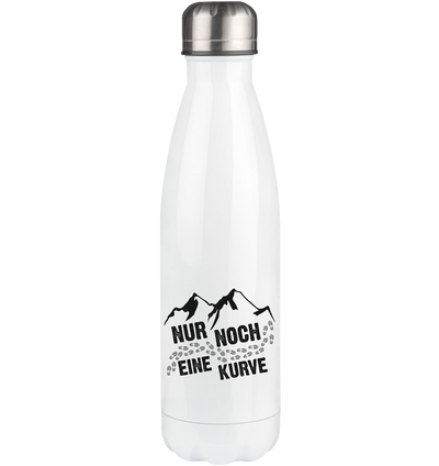 Nur noch eine Kurve - (B.W.) - Edelstahl Thermosflasche berge wandern 500ml