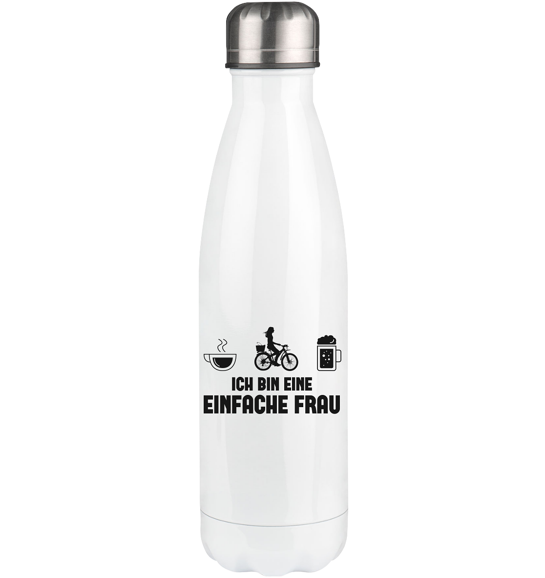 Ich Bin Eine Einfache Frau 1 - Edelstahl Thermosflasche fahrrad 500ml