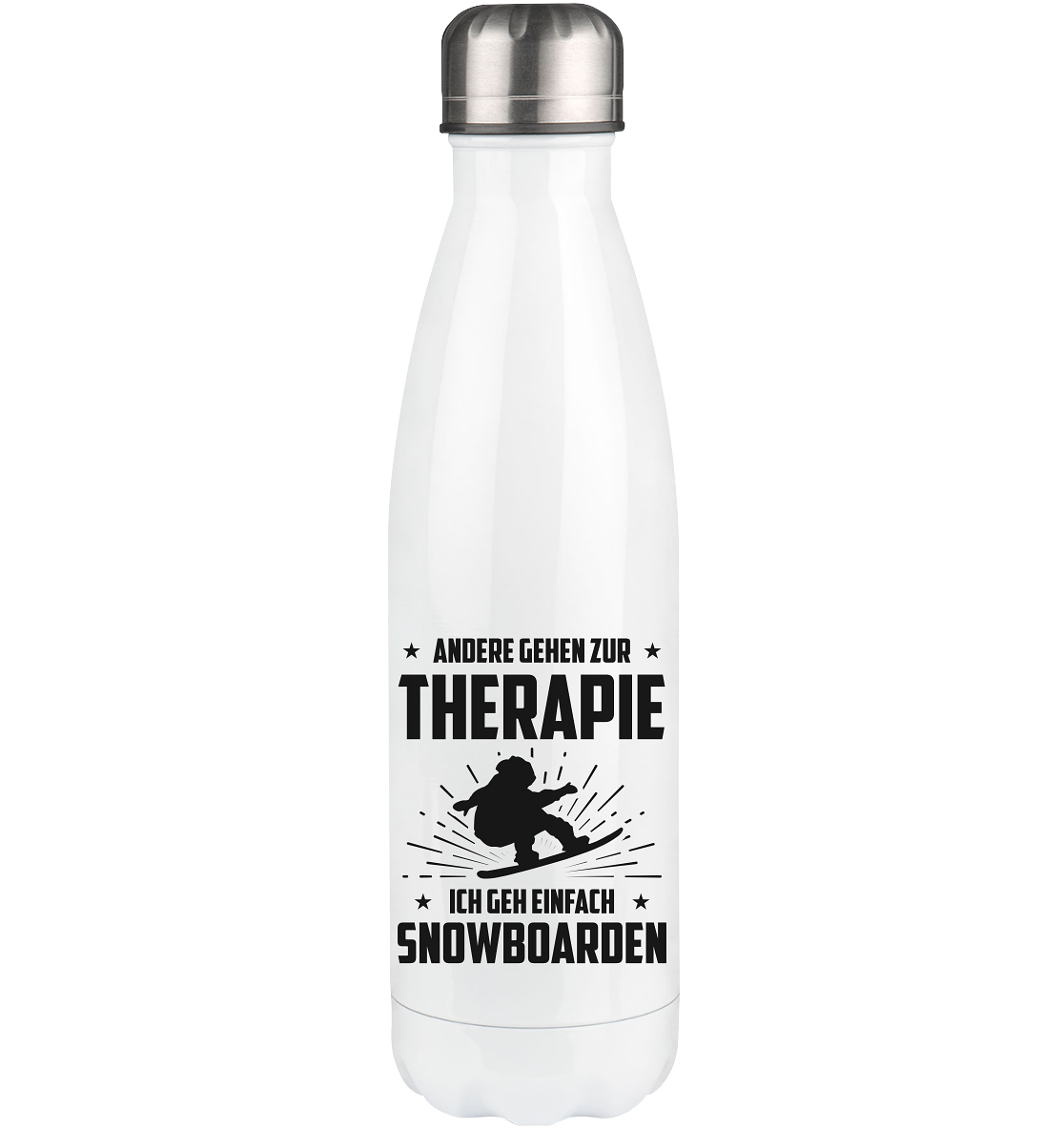 Andere Gehen Zur Therapie Ich Gen Einfach Snowboarden - Edelstahl Thermosflasche snowboarden 500ml