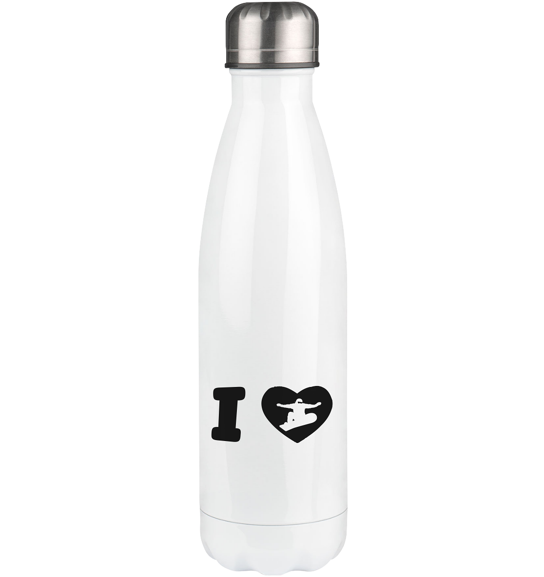 I Love Snowboard - Edelstahl Thermosflasche snowboarden 500ml