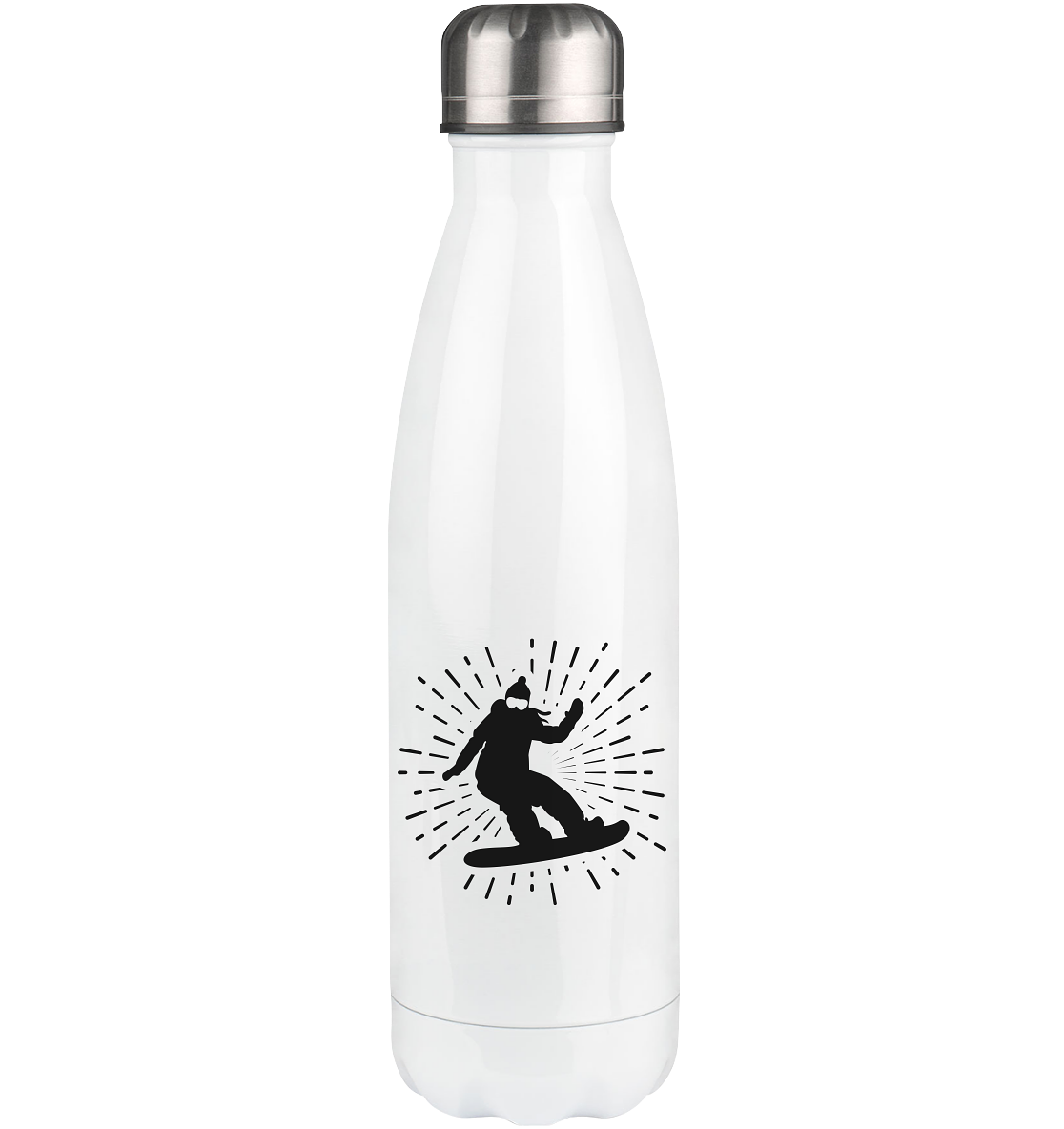 Firework and Snowbarding 1 - Edelstahl Thermosflasche snowboarden 500ml