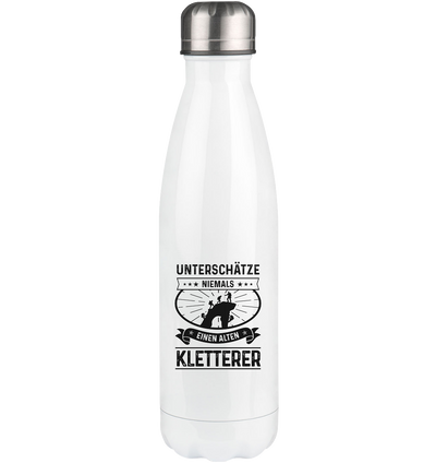 Unterschatze Niemals Einen Alten Kletterer - Edelstahl Thermosflasche klettern 500ml