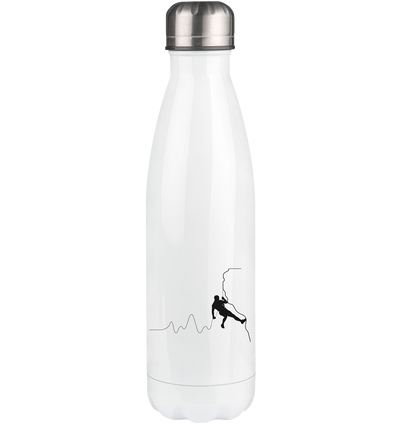 Herzschlag Bergsteiger - Edelstahl Thermosflasche klettern 500ml