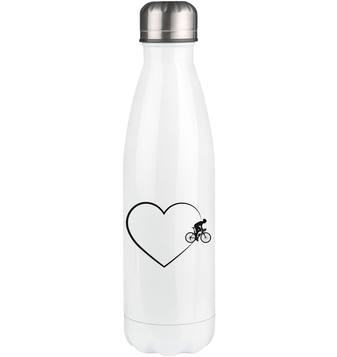 Heart 2 and Cycling - Edelstahl Thermosflasche fahrrad 500ml