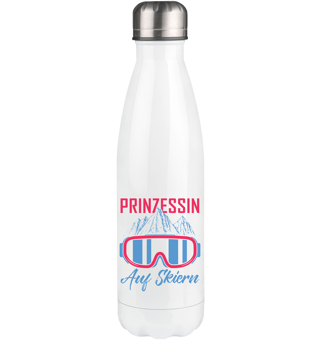 Prinzessin auf Skiern - (S.K) - Edelstahl Thermosflasche klettern 500ml