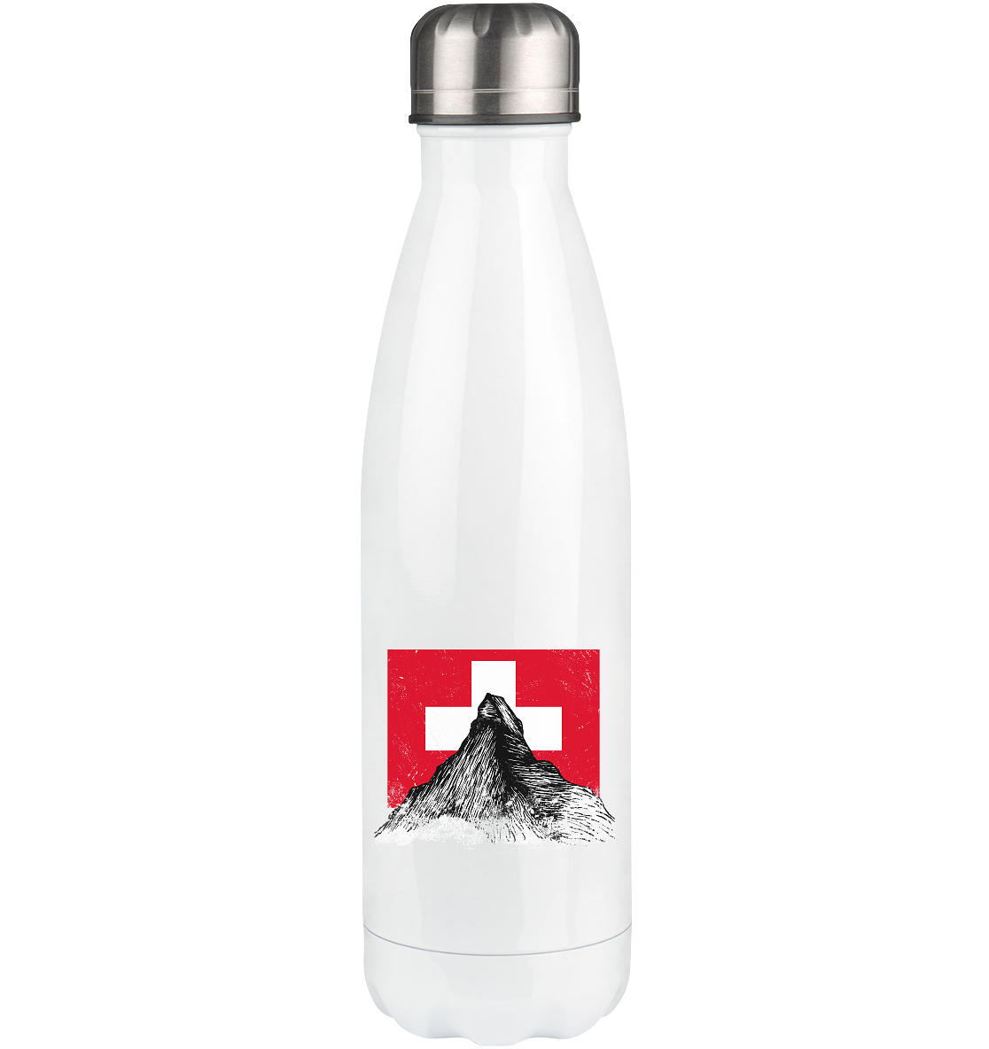 Walliser Alpen Schweiz - Edelstahl Thermosflasche berge 500ml