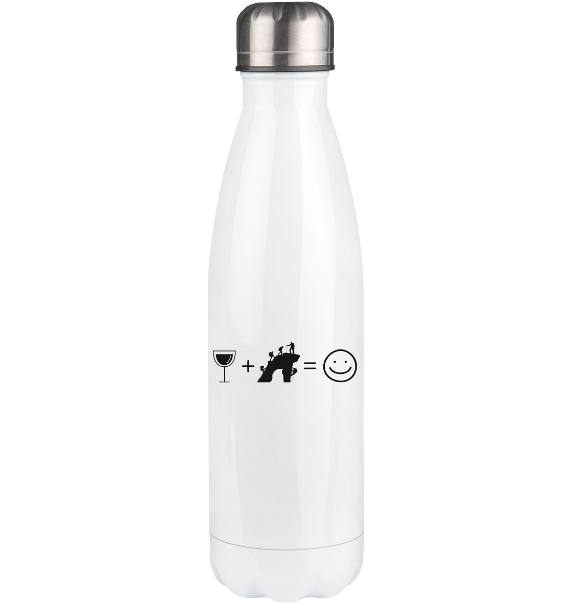 Wine Emoji and Climbing - Edelstahl Thermosflasche klettern 500ml