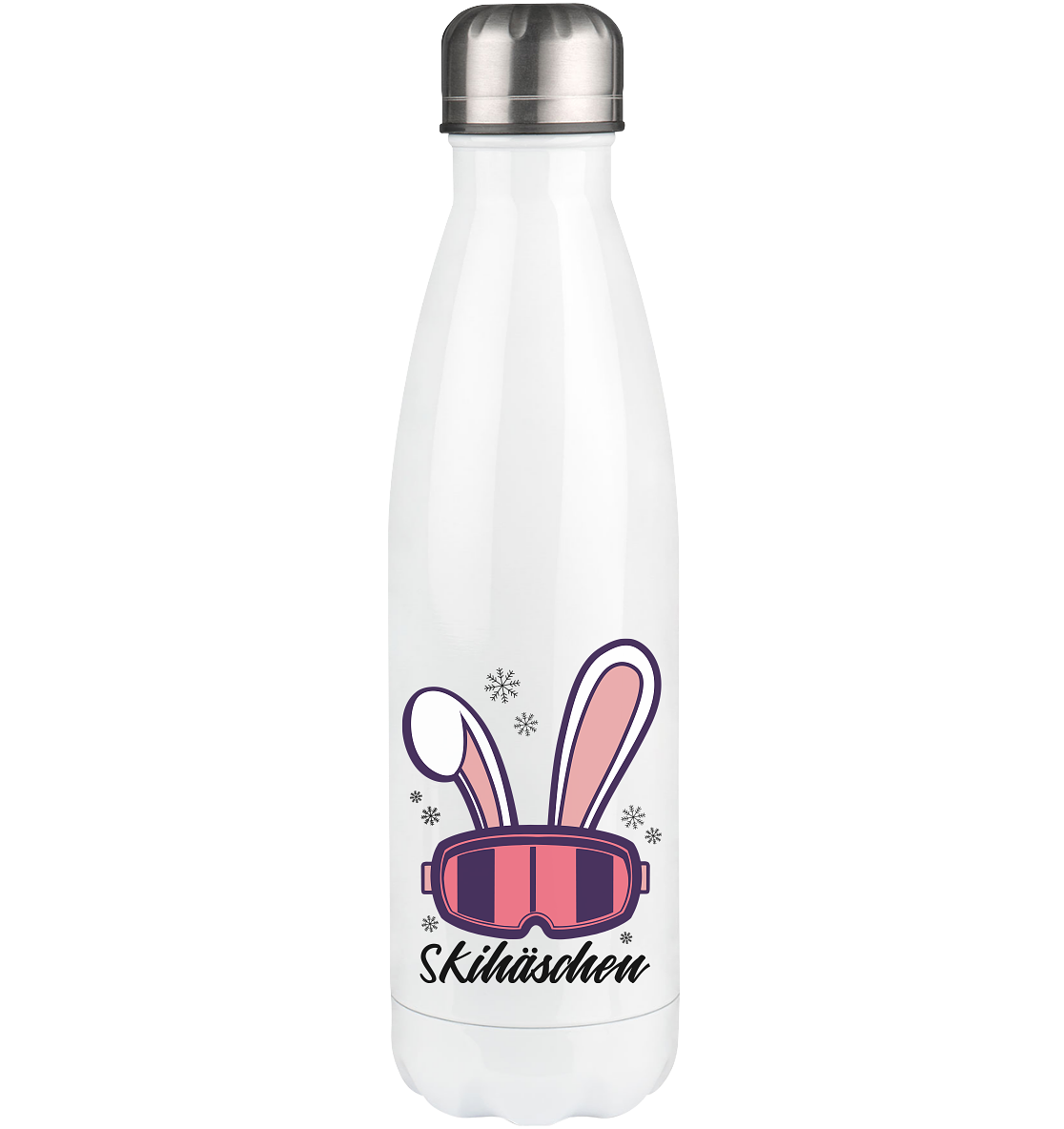 Skihäschen - (S.K) - Edelstahl Thermosflasche klettern 500ml