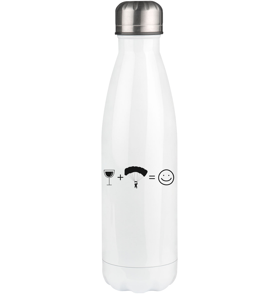 Wine Emoji and Hiking 1 - Edelstahl Thermosflasche berge 500ml