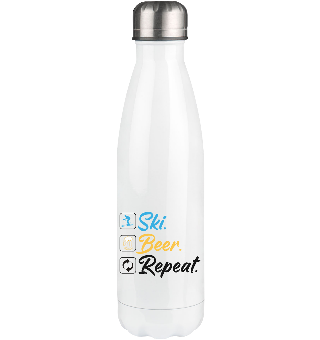 Ski. Beer. Repeat. - (S.K) - Edelstahl Thermosflasche klettern 500ml