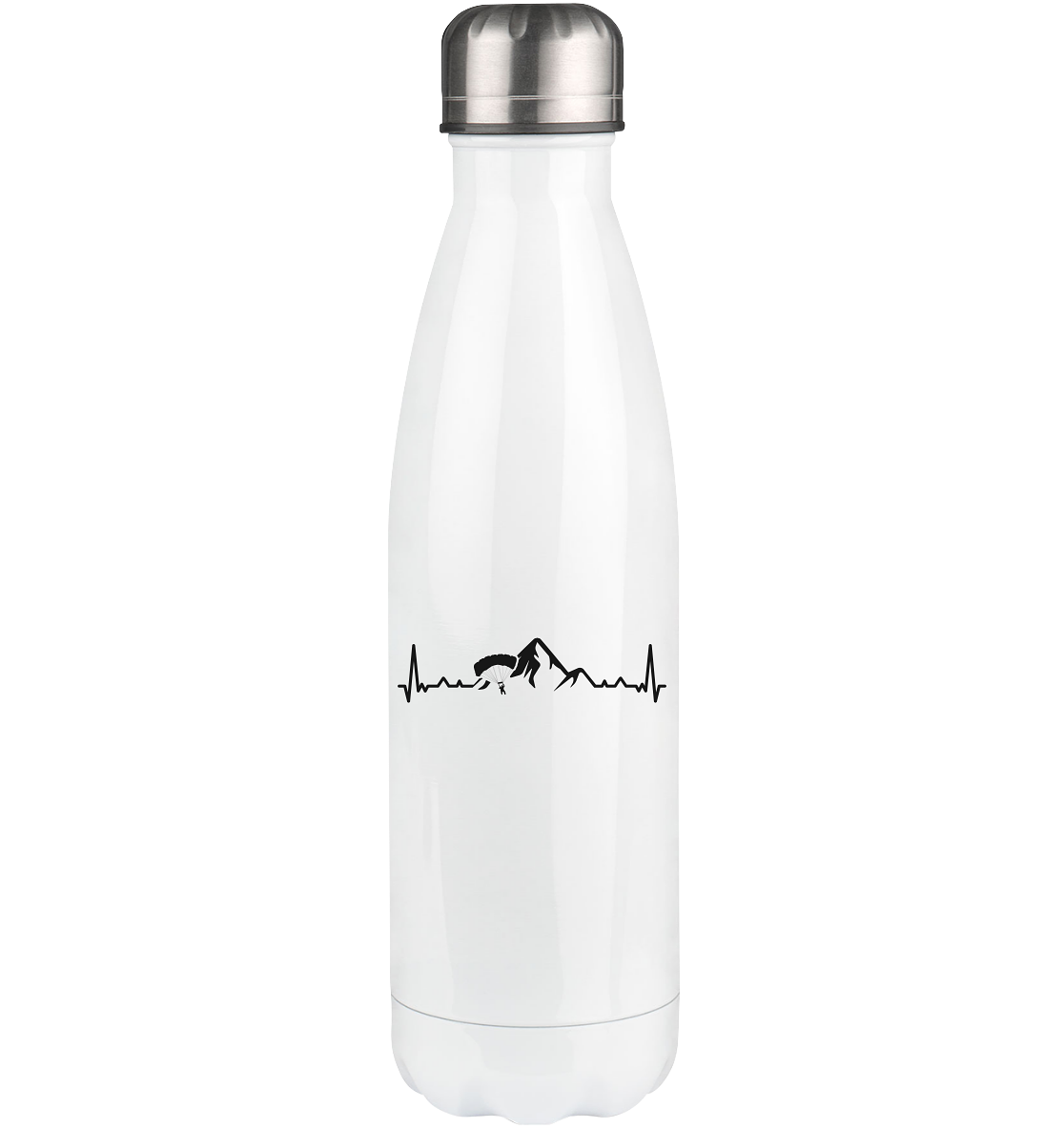 Heartbeat Mountain 1 and Paragliding - Edelstahl Thermosflasche berge 500ml