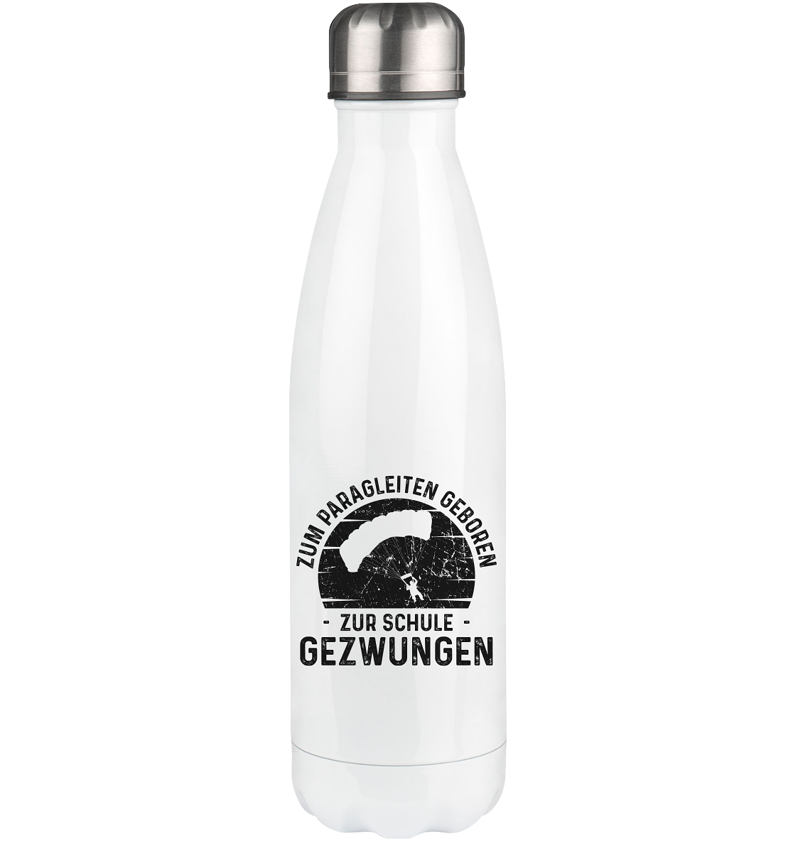 Zum Paragleiten Geboren Zur Schule Gezwungen - Edelstahl Thermosflasche berge 500ml