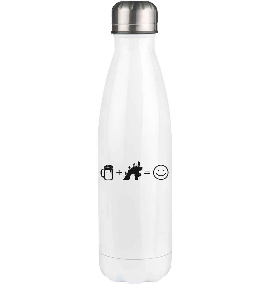 Beer Emoji and Climbing - Edelstahl Thermosflasche klettern 500ml