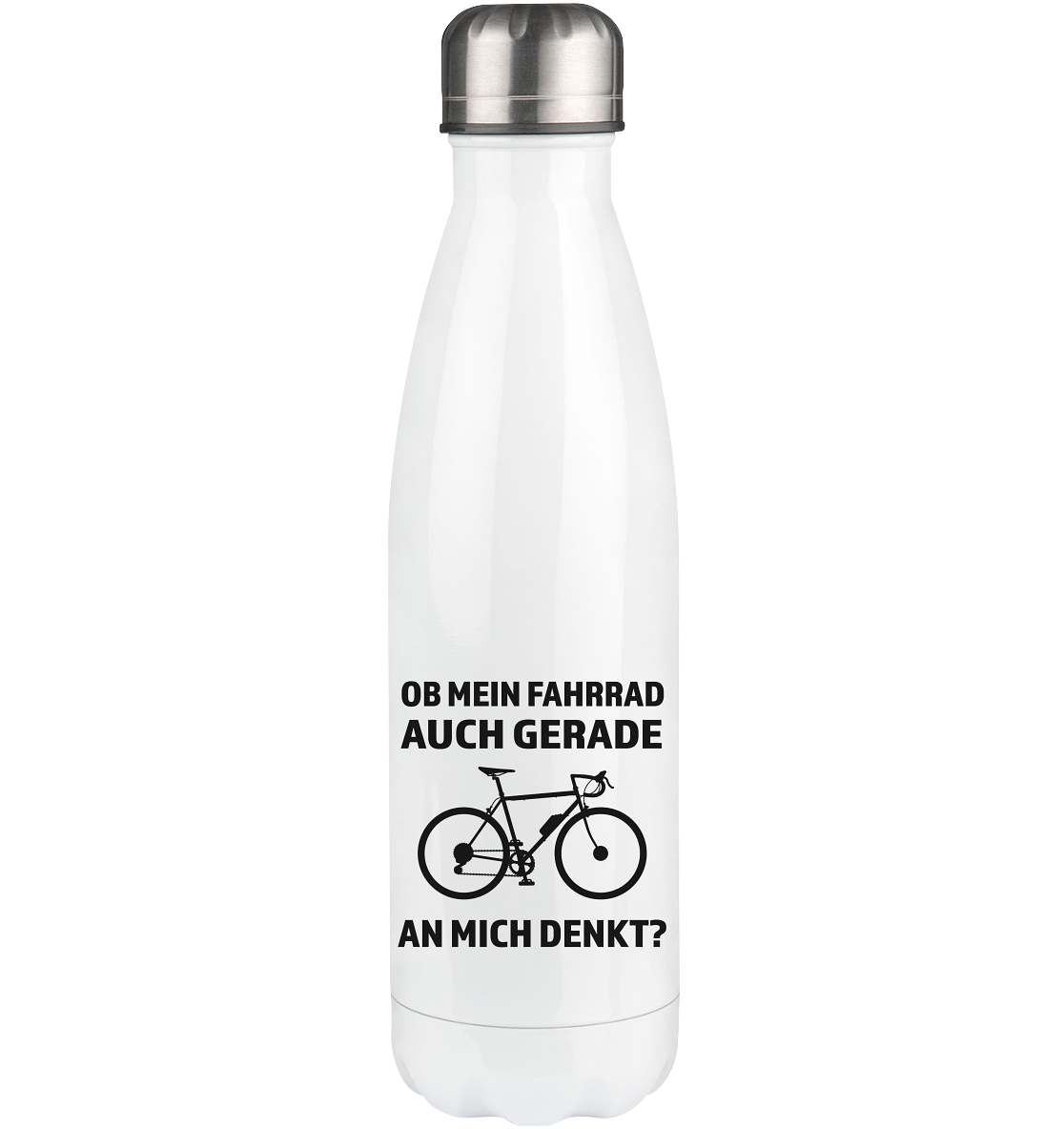 Ob mein Fahrrad gerade an mich denkt - Edelstahl Thermosflasche fahrrad 500ml