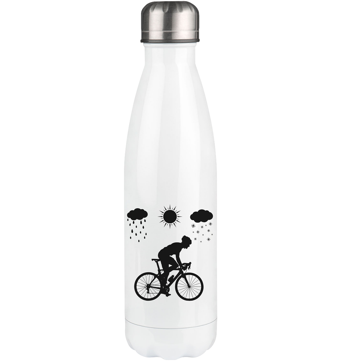 All Seasons and Cycling - Edelstahl Thermosflasche fahrrad 500ml