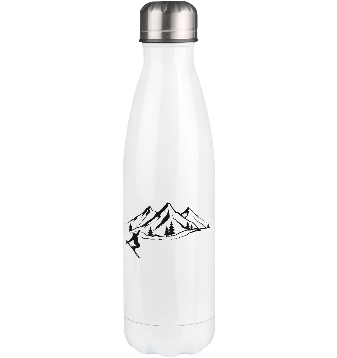 Mountain 1 and Skiing - Edelstahl Thermosflasche klettern ski 500ml