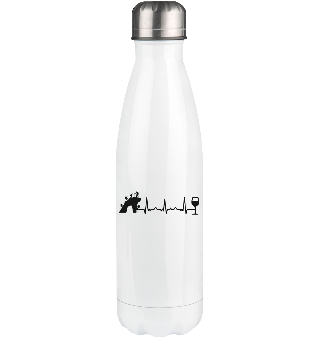 Heartbeat Wine and Climbing - Edelstahl Thermosflasche klettern 500ml