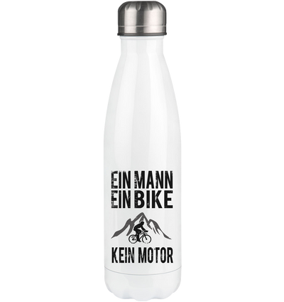 Ein Mann - Ein Bike - Kein Motor - Edelstahl Thermosflasche fahrrad mountainbike 500ml