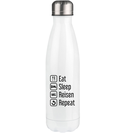 Eat Sleep Reisen Repeat - Edelstahl Thermosflasche camping UONP 500ml