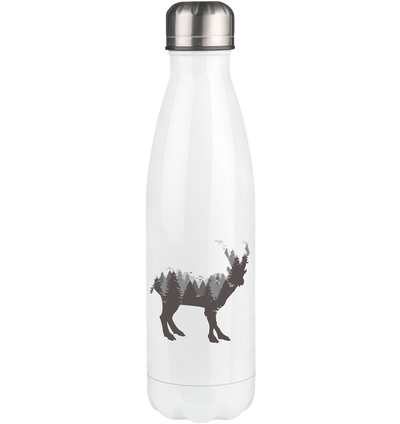 Steinbock Abstrakt - Edelstahl Thermosflasche berge wandern 500ml