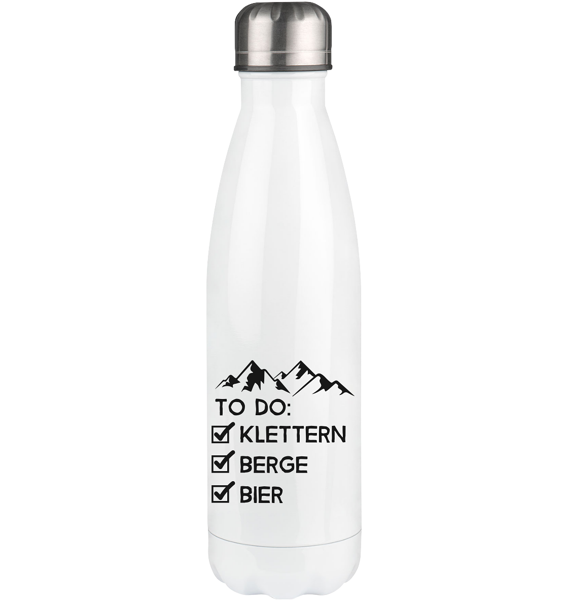 To Do Liste - Klettern, Berge, Bier - Edelstahl Thermosflasche klettern 500ml