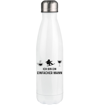 Ich Bin Ein Einfacher Mann - Edelstahl Thermosflasche snowboarden 500ml