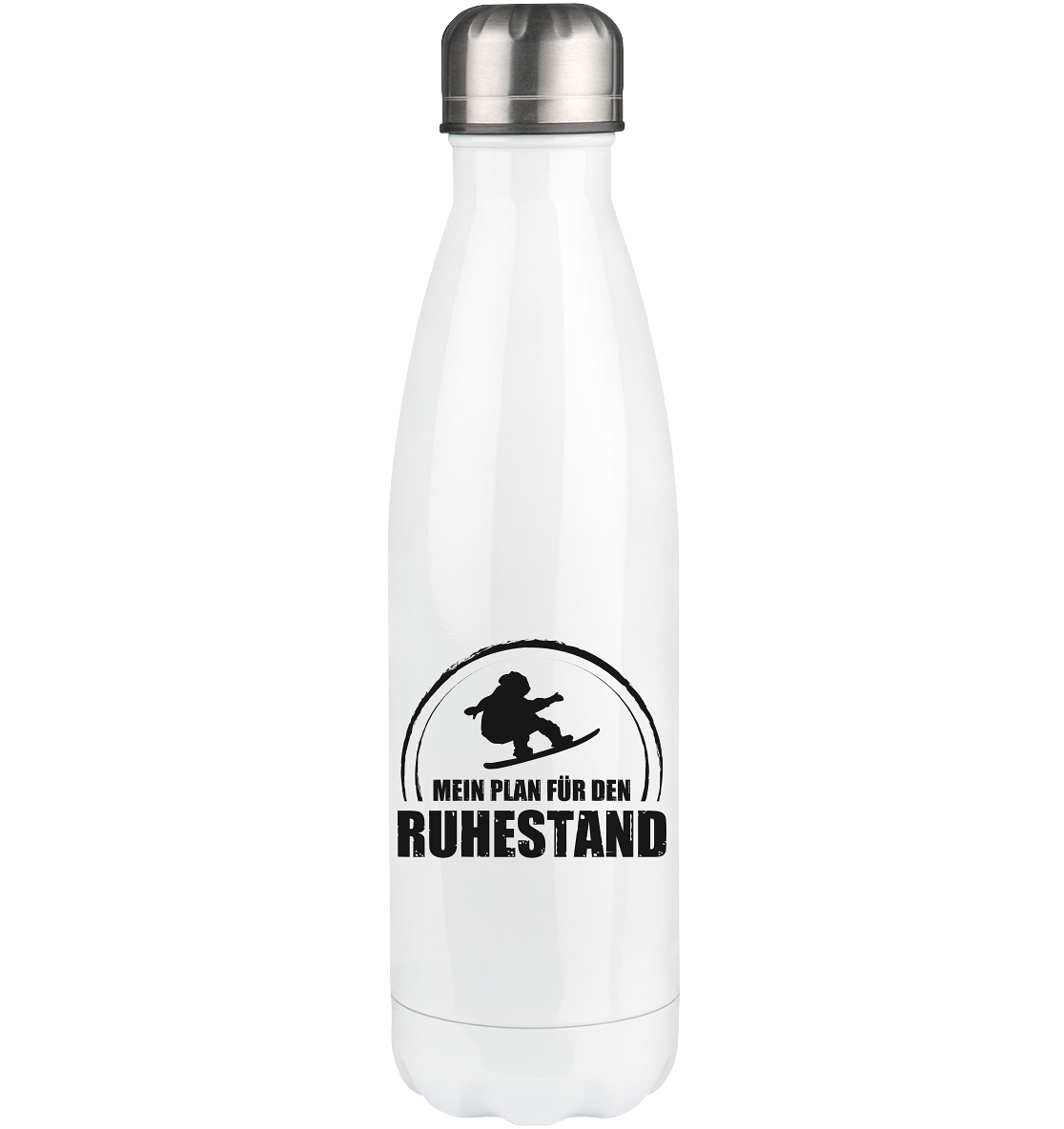 Mein Plan Fur Den Ruhestand - Edelstahl Thermosflasche snowboarden 500ml