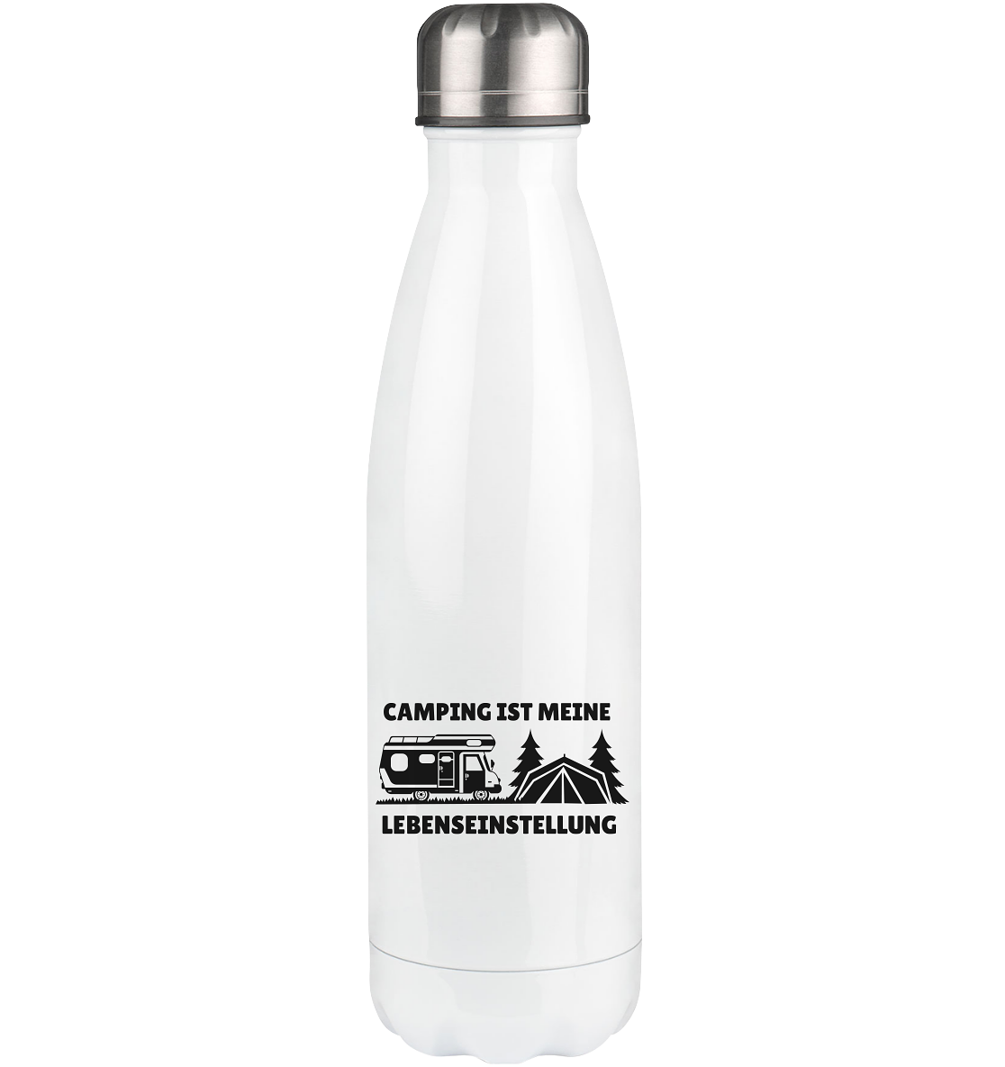 Camping ist meine Lebenseinstellung - Edelstahl Thermosflasche camping 500ml