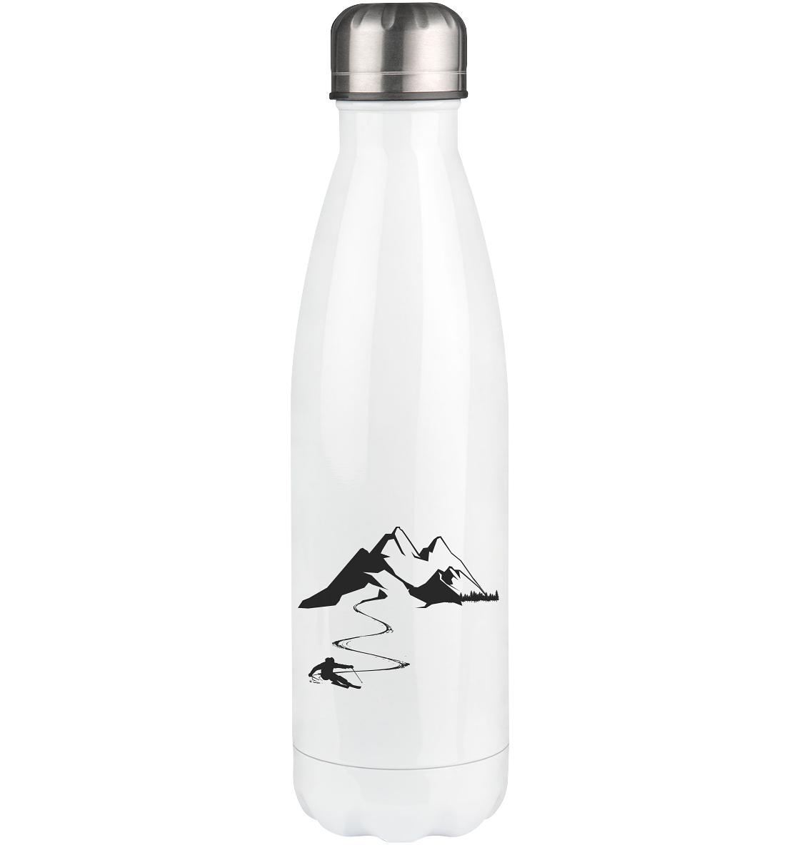 Skisüchtig - Edelstahl Thermosflasche klettern ski 500ml