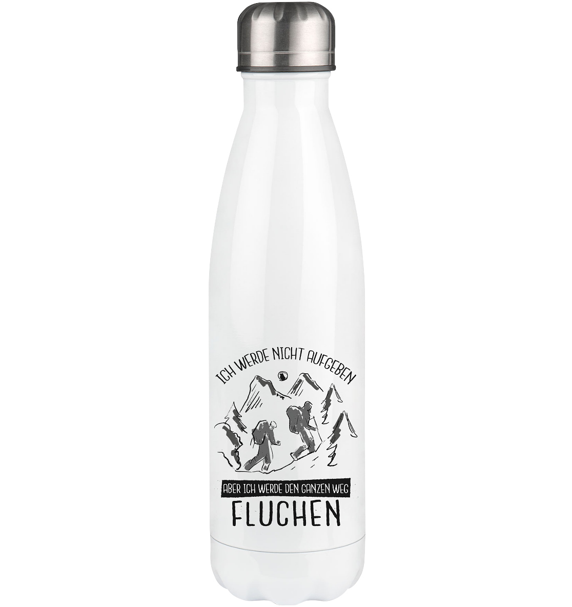 Ich werde nicht aufgeben - Edelstahl Thermosflasche wandern 500ml