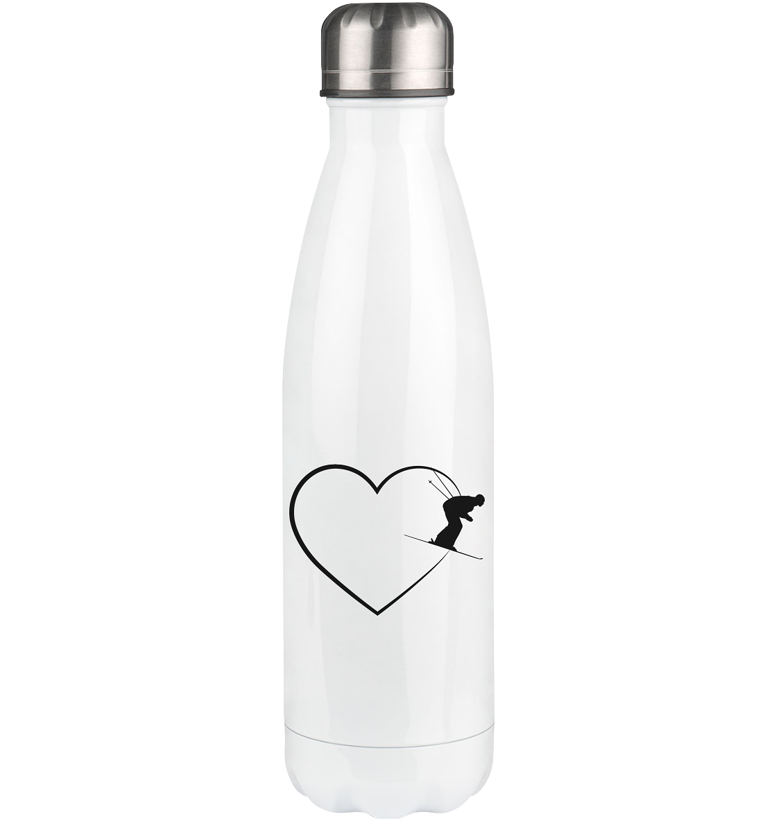 Heart 2 and Skiing - Edelstahl Thermosflasche klettern ski 500ml