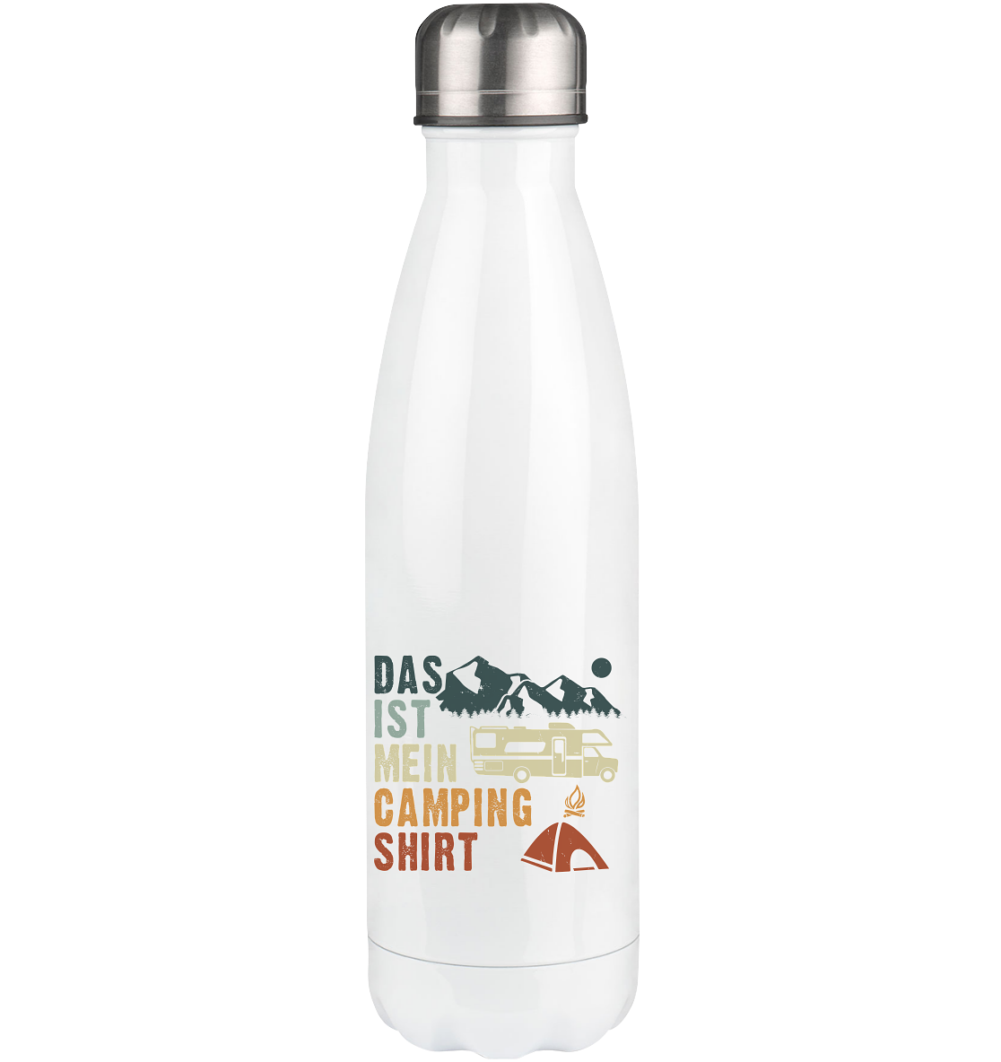 Das ist mein Camping Shirt - Edelstahl Thermosflasche camping 500ml