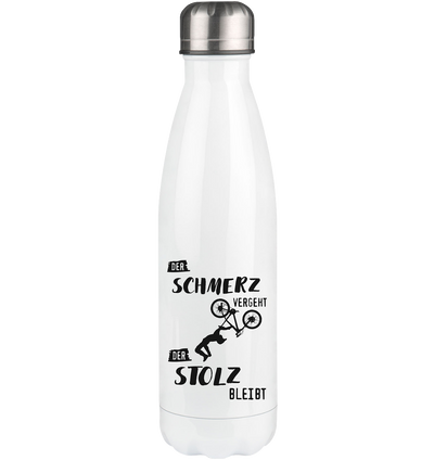 Der Schmerz vergeht der Stolz bleibt - Edelstahl Thermosflasche mountainbike 500ml