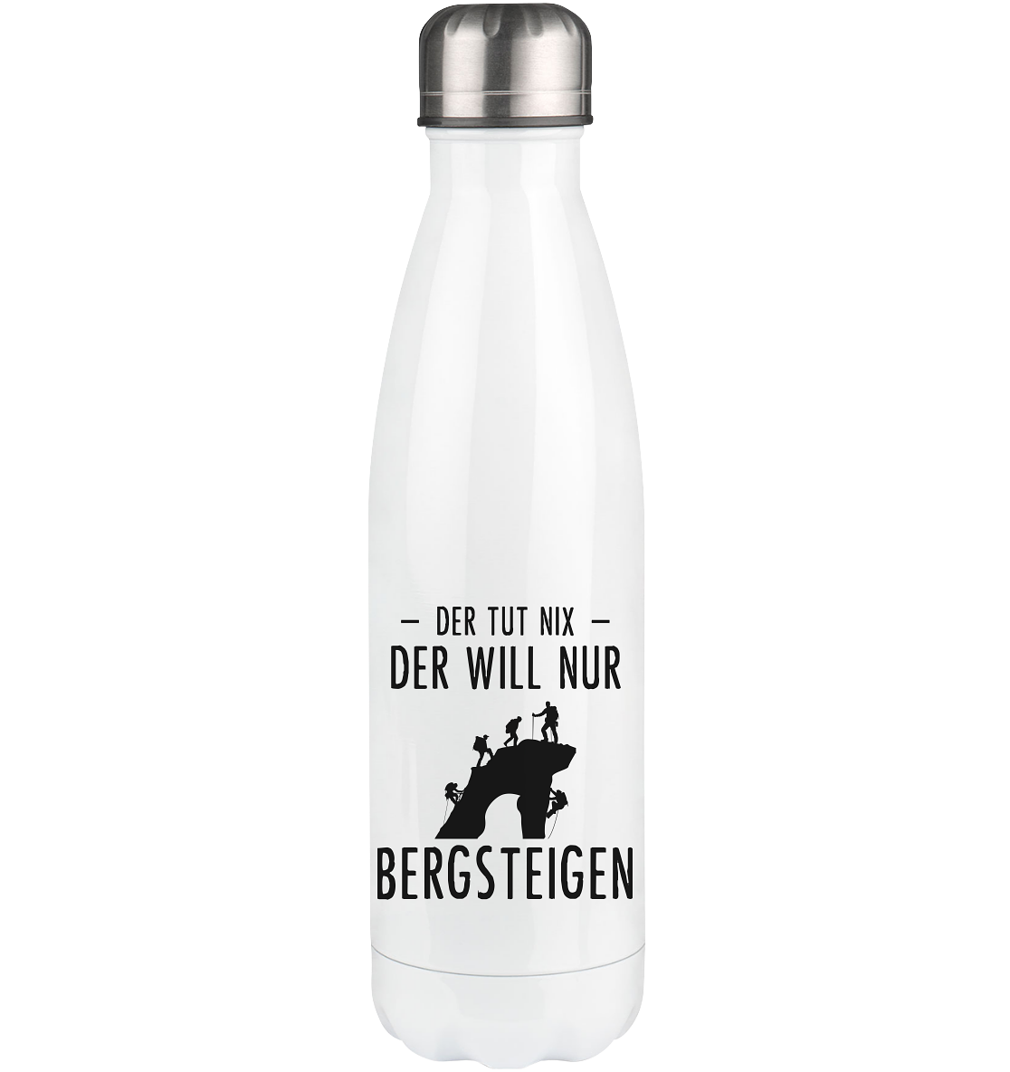 Der Tut Nix Der Will Nur Bergsteigen - Edelstahl Thermosflasche klettern 500ml