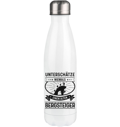 Unterschatze Niemals Einen Alten Bergsteiger - Edelstahl Thermosflasche klettern 500ml