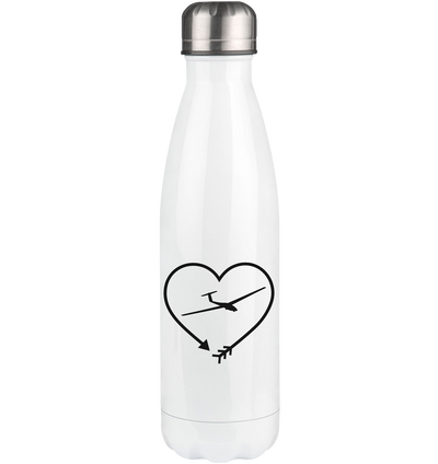 Arrow in Heartshape and Sailplane - Edelstahl Thermosflasche berge 500ml