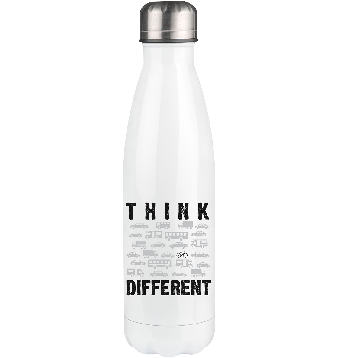 Think Different - Edelstahl Thermosflasche fahrrad 500ml