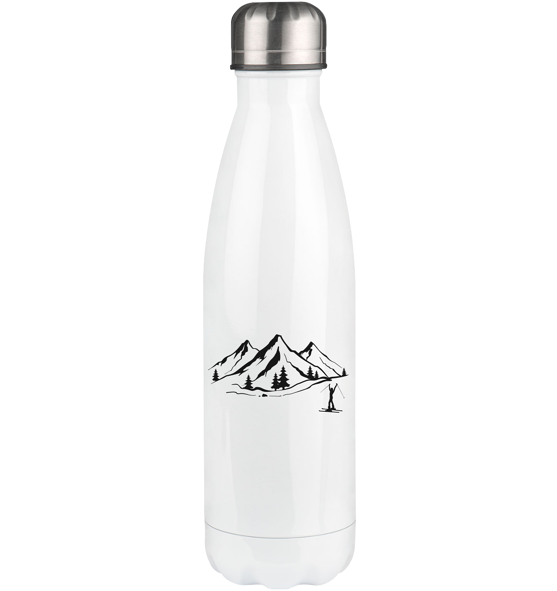 Mountain 1 and Skiing - Edelstahl Thermosflasche klettern ski 500ml