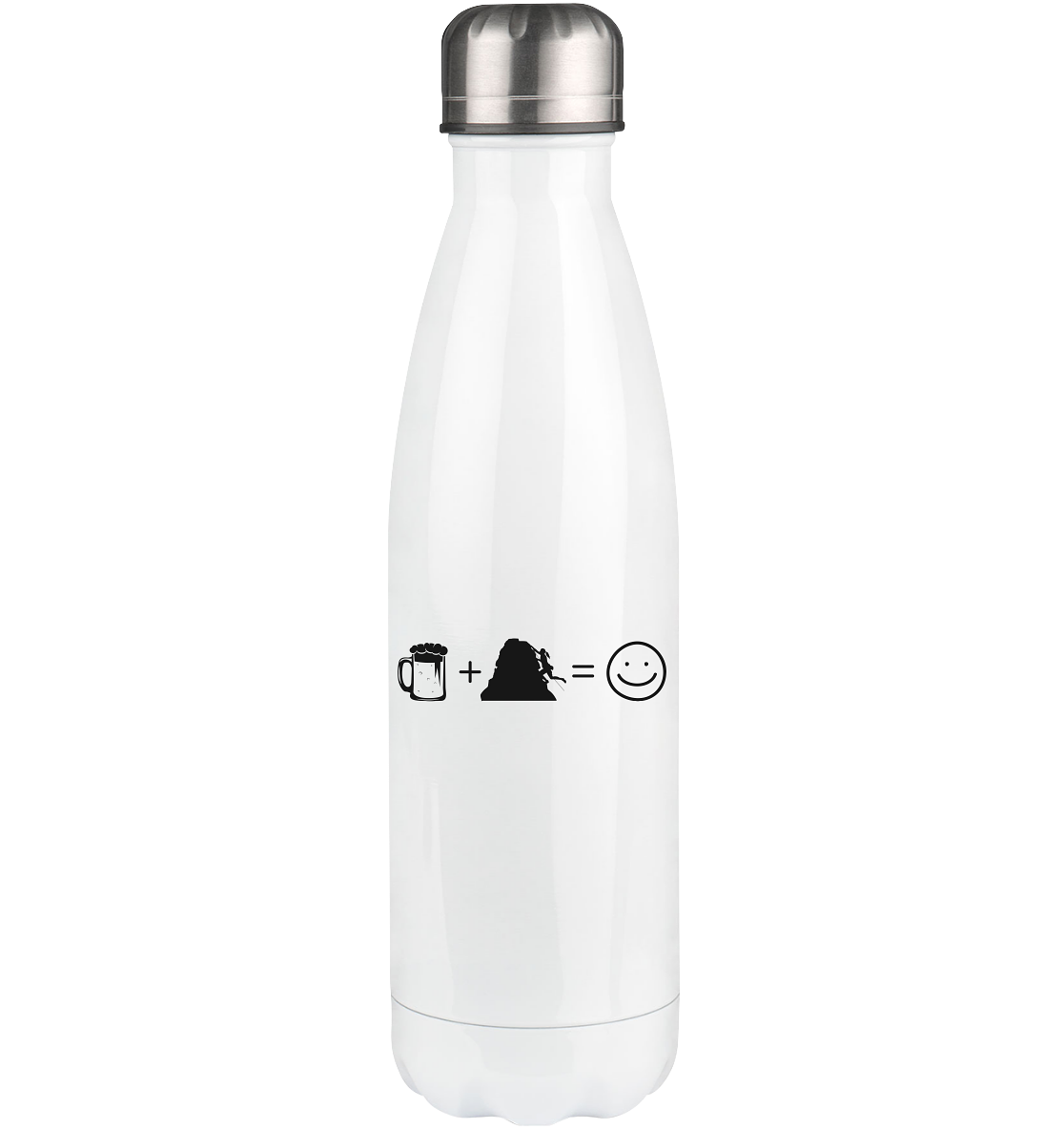 Beer Emoji and Climbing 1 - Edelstahl Thermosflasche klettern 500ml