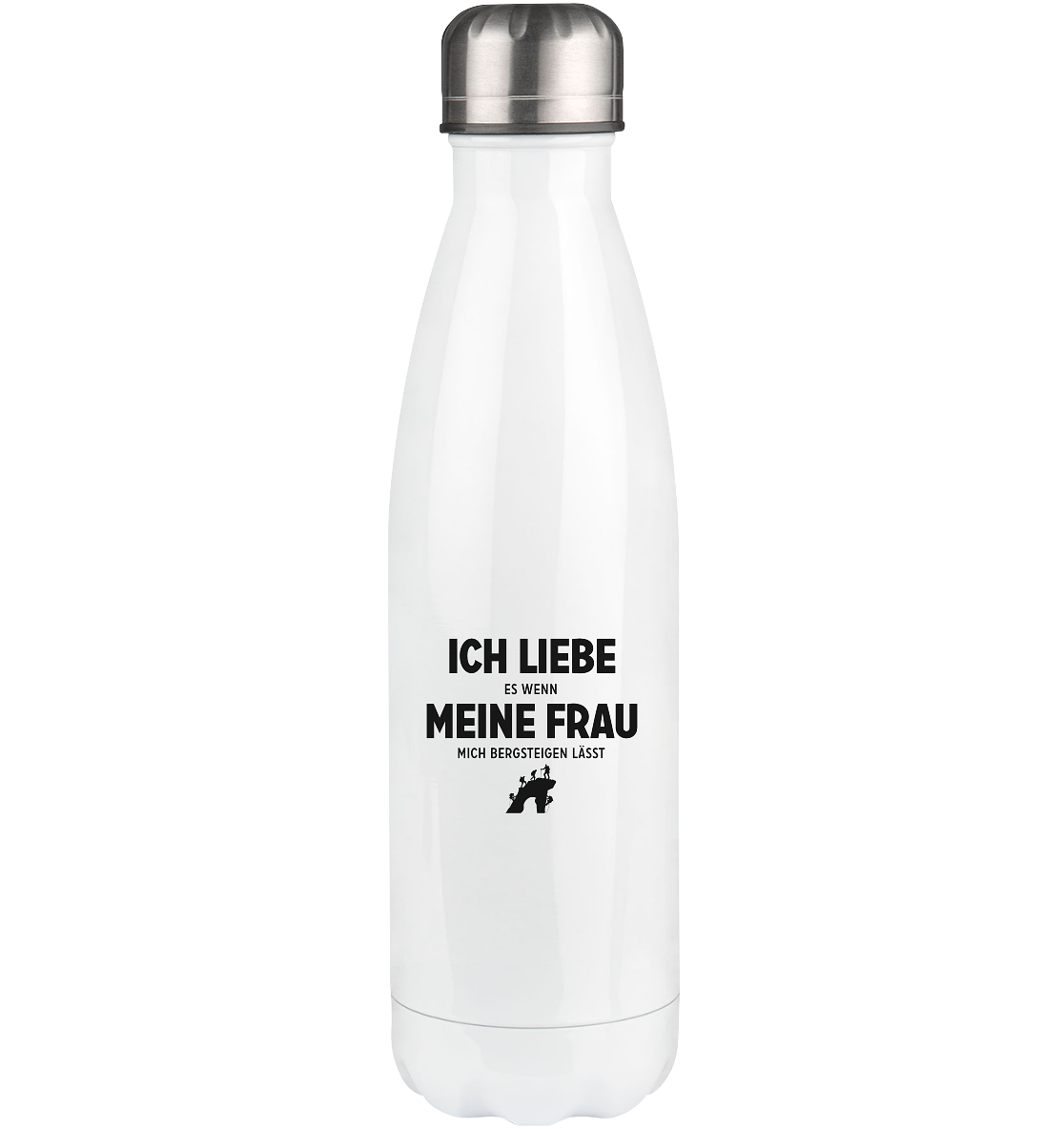 Ich Liebe Es Wenn Meine Frau Mich Bergsteigen Lasst - Edelstahl Thermosflasche klettern 500ml