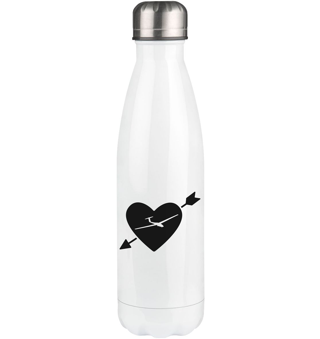 Arrow Heart and Sailplane - Edelstahl Thermosflasche berge 500ml